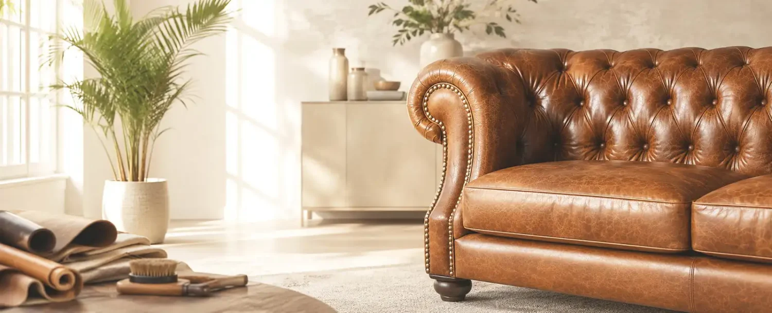 Leather and vinyl furniture restoration in Central Florida